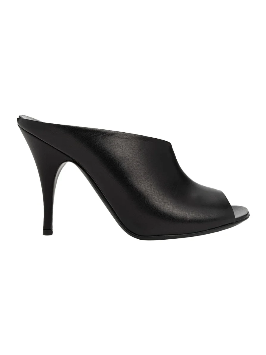 PIERRE HARDY 95mm Diana Leather Asymmetric Mules
