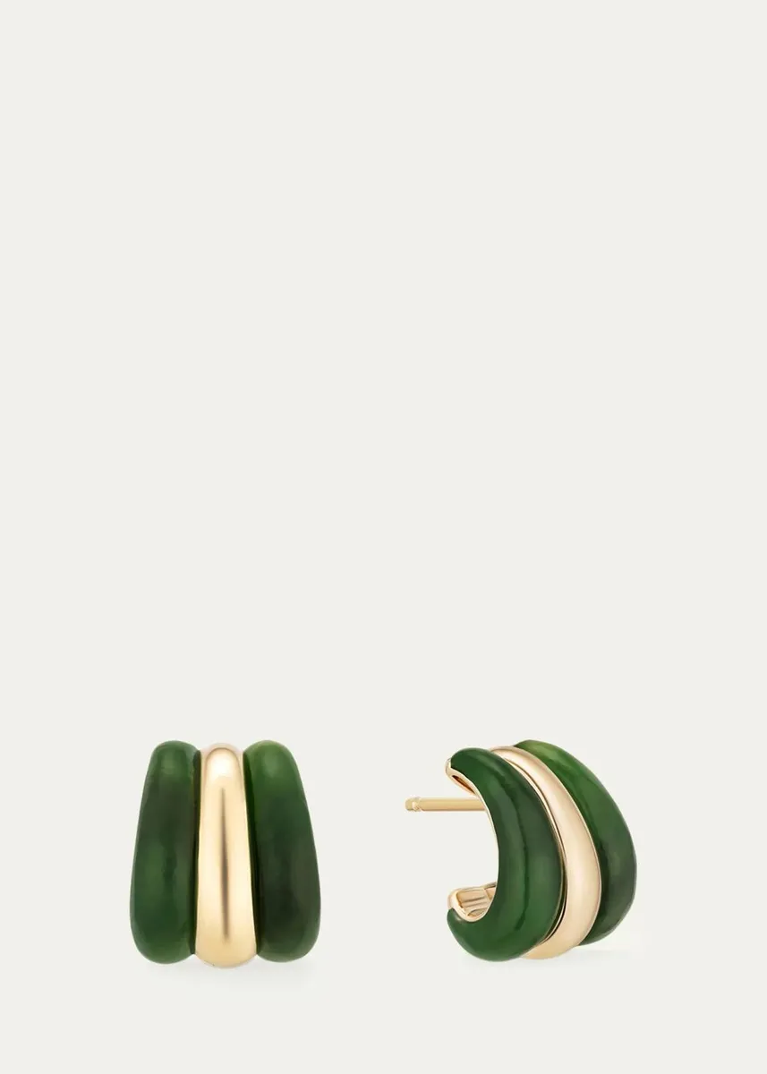 Mason and Books Runway Stone Stripe Huggie Earrings | Thumbnail 3 Mason and Books Runway Stone Stripe Huggie Earrings | Thumbnail 3