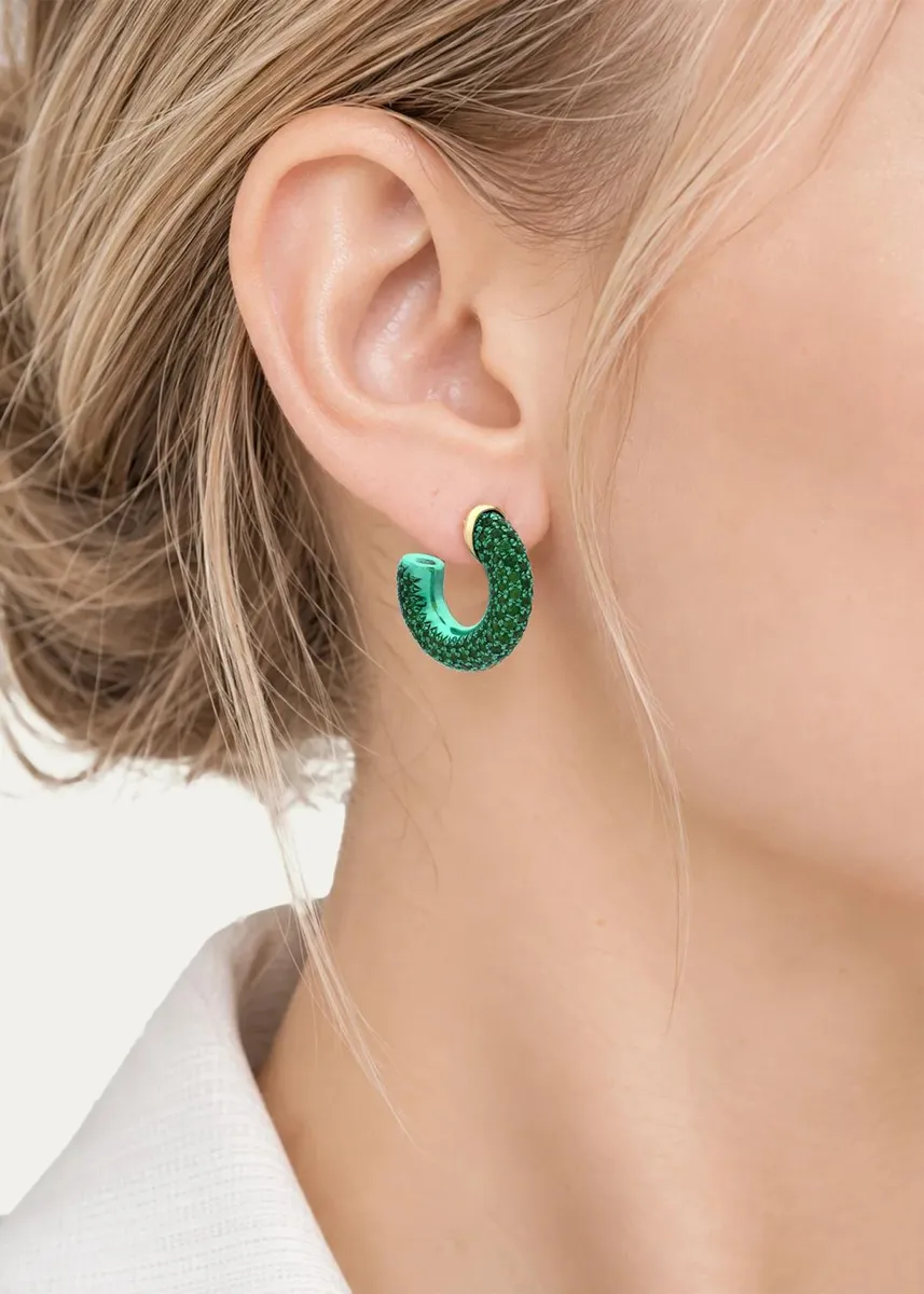 FARAONE MENNELLA by R.F.M.A.S. 18K Barbarella Hoop Earrings with Tsavorite | Thumbnail 2