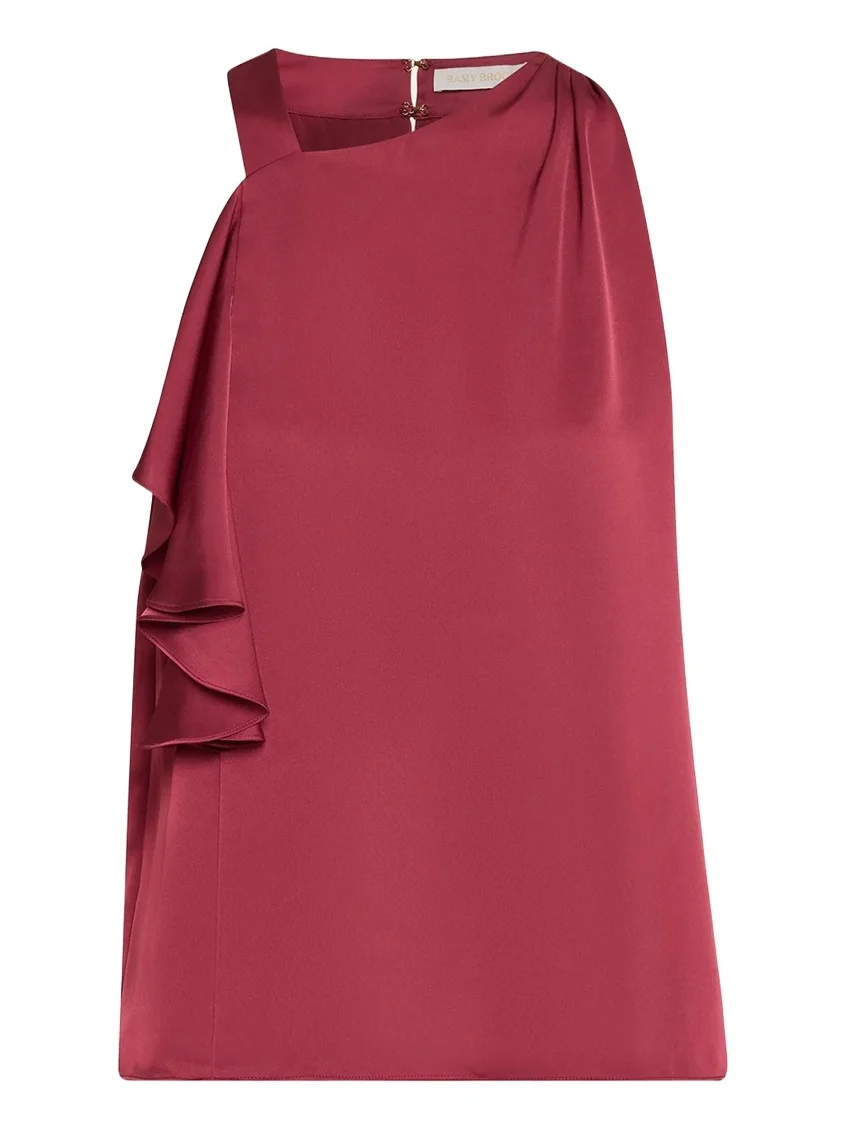 Ramy Brook Danielle Sleeveless Ruffle Blouse