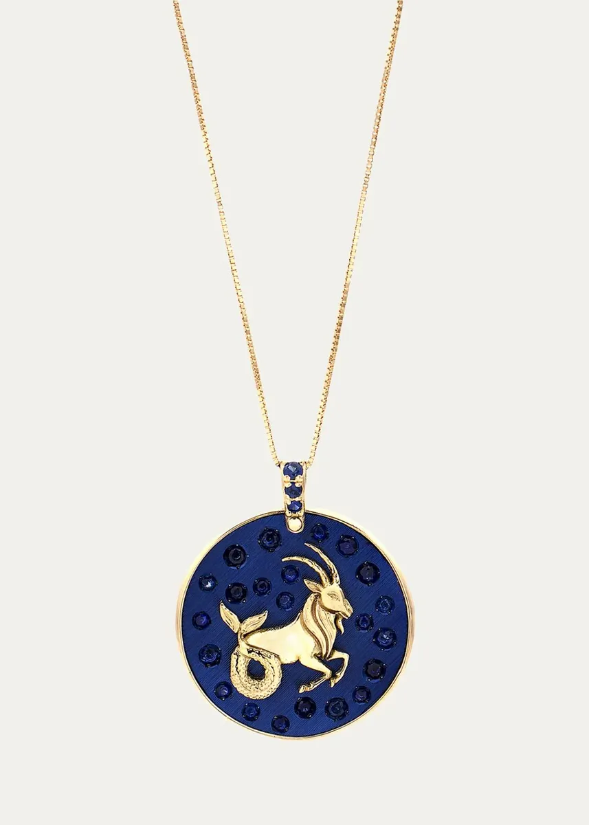 FARAONE MENNELLA by R.F.M.A.S. 18K Yellow Gold, Sterling Silver & Titanium Capricorn Pendant Necklace | Thumbnail 3