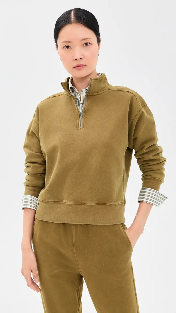 Madewell McCarren Quarter-Zip Sweatshirt | Thumbnail 2
