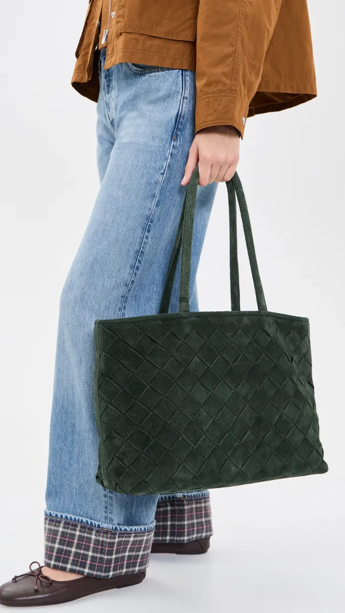 Madewell Suede Handwoven Tote | Thumbnail 3
