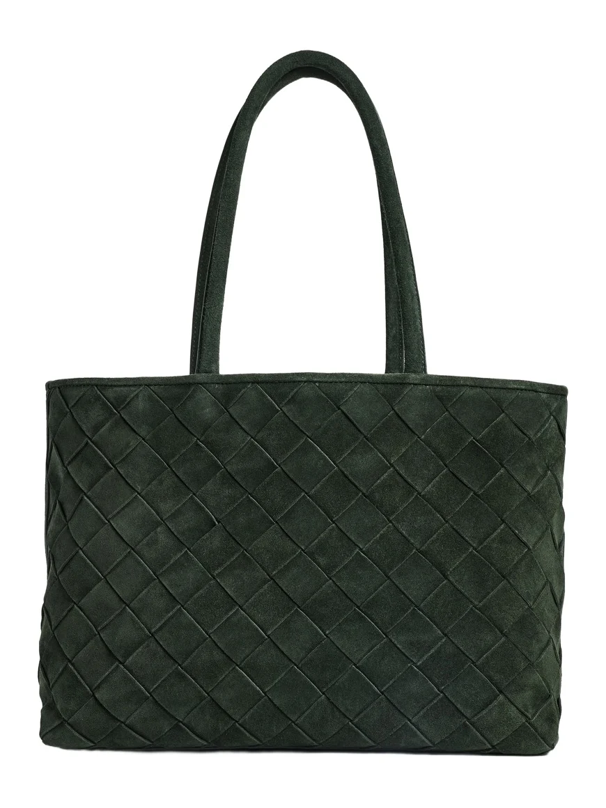 Madewell Suede Handwoven Tote