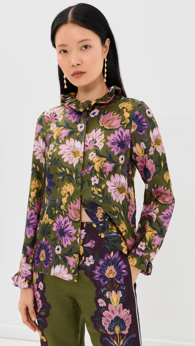 Borgo de Nor Veronica Twill Blouse | Thumbnail 2