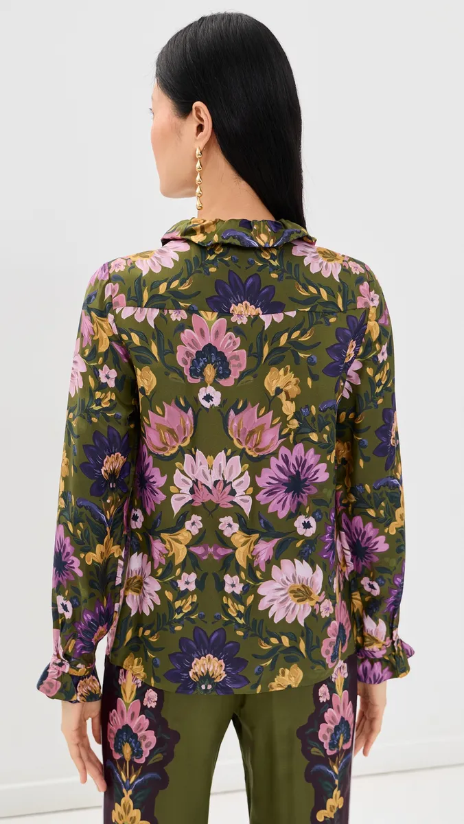 Borgo de Nor Veronica Twill Blouse | Thumbnail 3