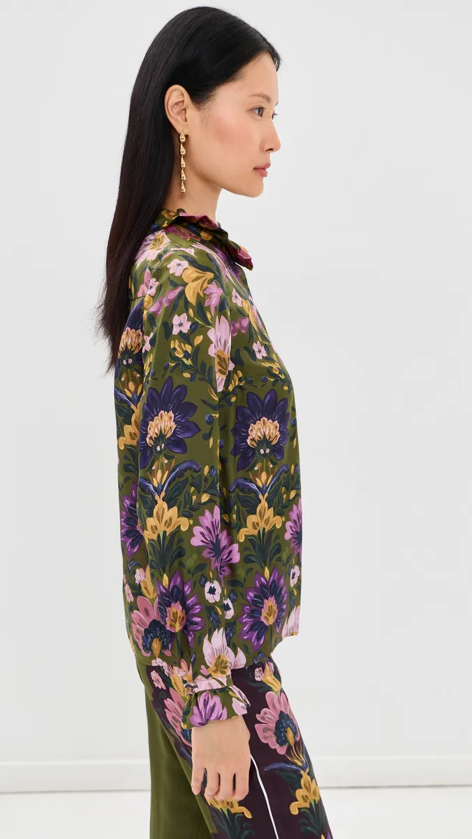 Borgo de Nor Veronica Twill Blouse | Thumbnail 4