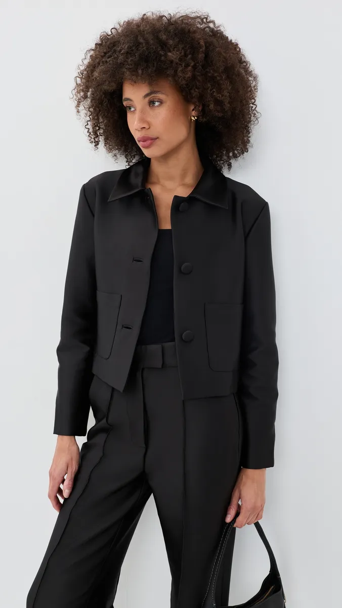 RENGGLI Satin Cropped Jacket | Thumbnail 2 RENGGLI Satin Cropped Jacket | Thumbnail 2