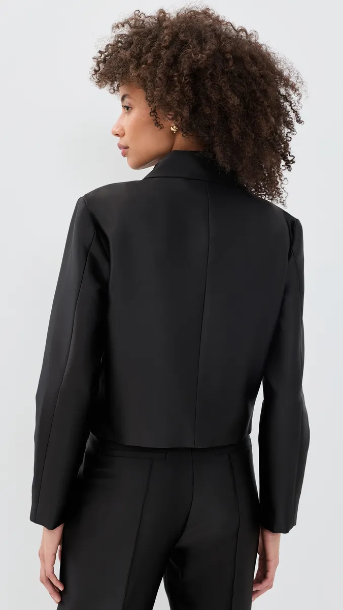 RENGGLI Satin Cropped Jacket | Thumbnail 3 RENGGLI Satin Cropped Jacket | Thumbnail 3