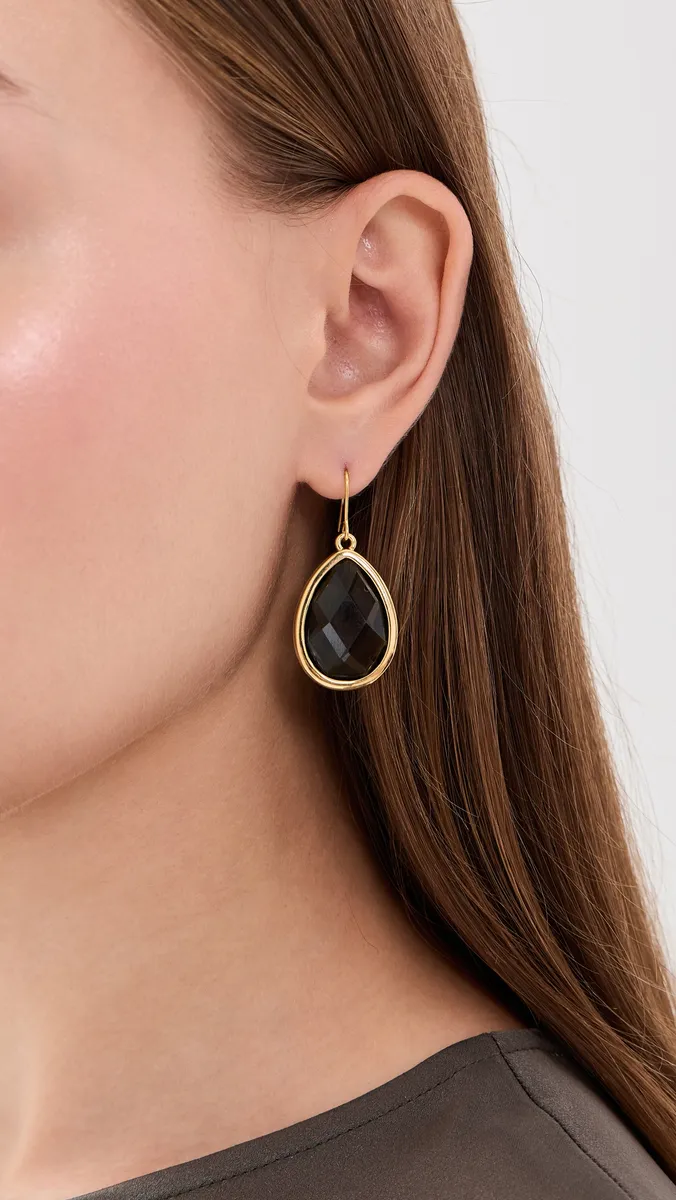 By Adina Eden Grey Teardrop Drop Earrings | Thumbnail 3 By Adina Eden Grey Teardrop Drop Earrings | Thumbnail 3
