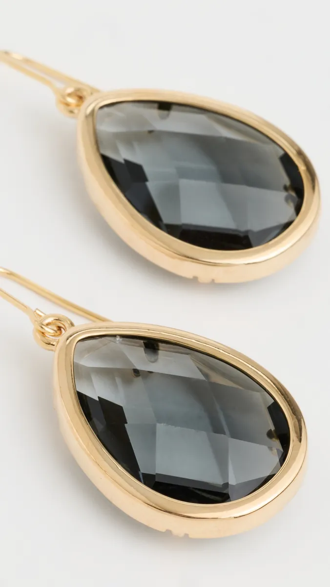 By Adina Eden Grey Teardrop Drop Earrings | Thumbnail 4 By Adina Eden Grey Teardrop Drop Earrings | Thumbnail 4