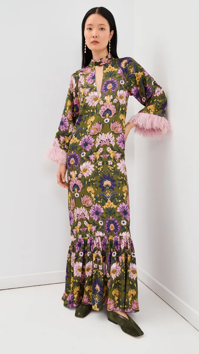 Borgo de Nor Avalon Satin Crepe Dress | Thumbnail 2 Borgo de Nor Avalon Satin Crepe Dress | Thumbnail 2