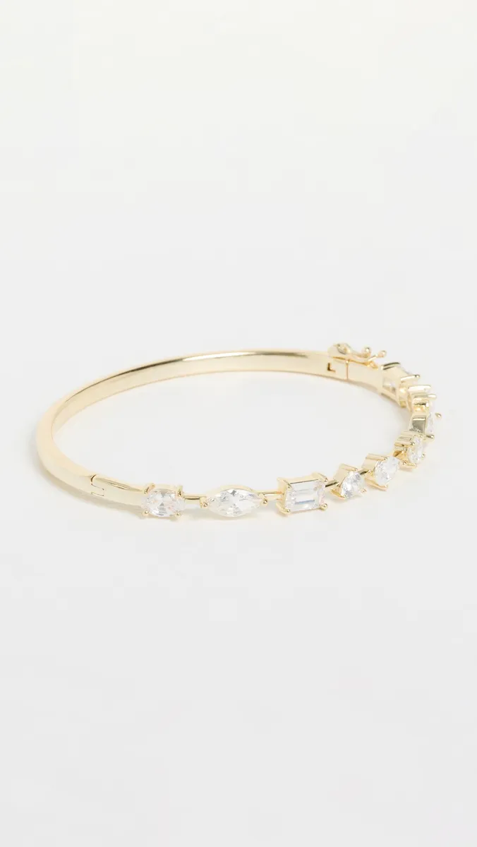 By Adina Eden Cubic Zirconia Multi Shape Bangle | Thumbnail 2 By Adina Eden Cubic Zirconia Multi Shape Bangle | Thumbnail 2