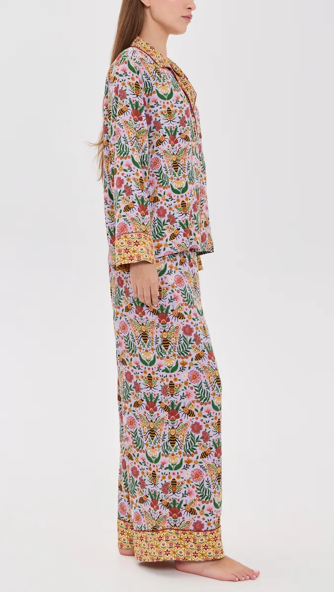 Printfresh Bee Tapestry Soho Pajama Set | Thumbnail 4 Printfresh Bee Tapestry Soho Pajama Set | Thumbnail 4