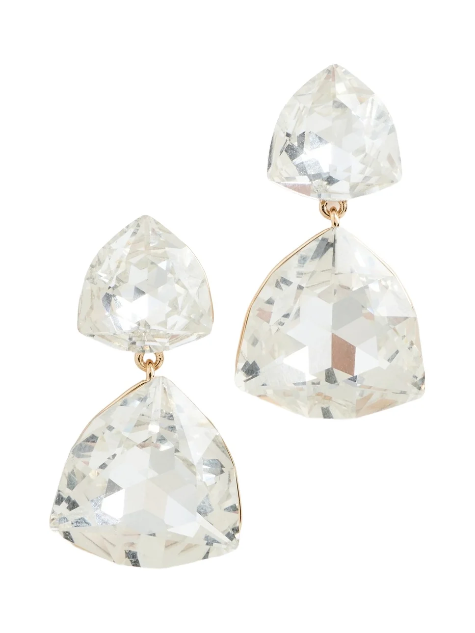 By Adina Eden Clear Crystal Drop Earrings