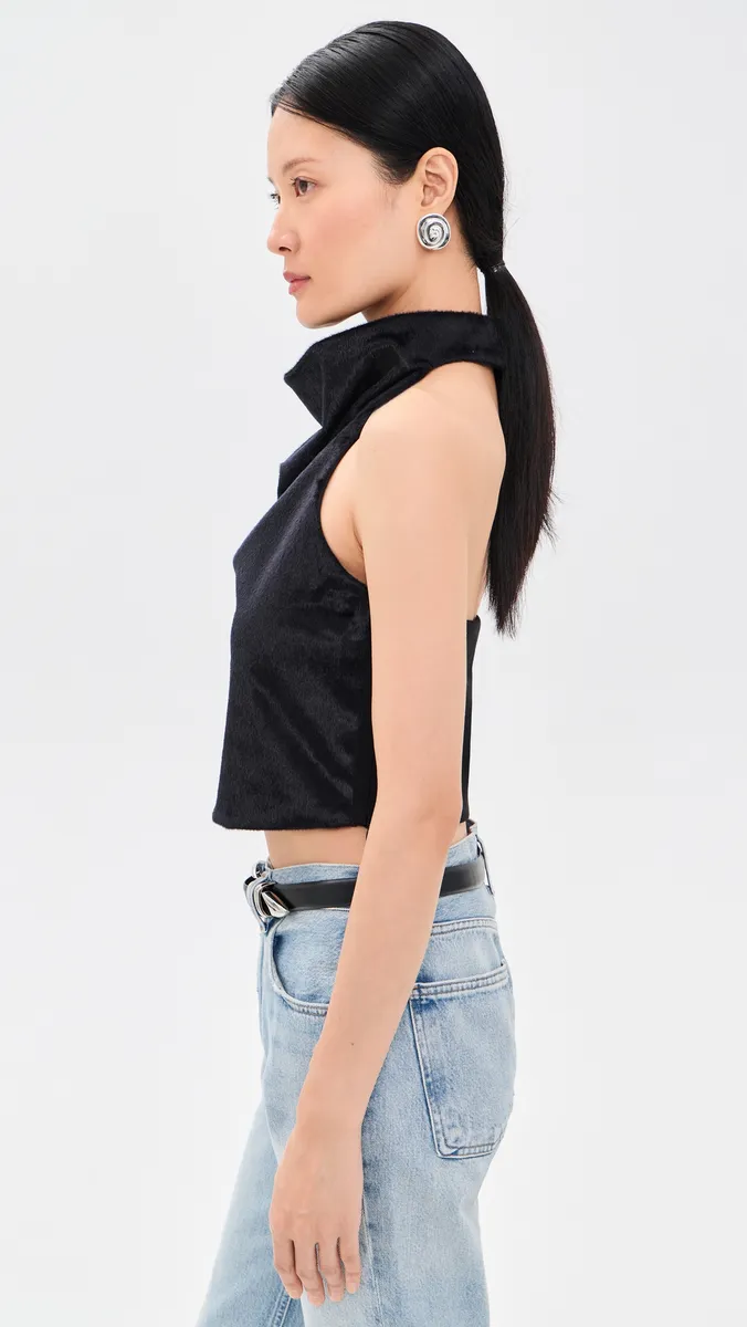 Line & Dot Casmi Faux Fur Top | Thumbnail 4