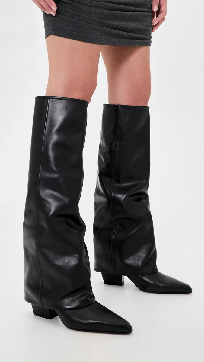 Paris Texas Jane Fold Over Leather Boots 60mm | Thumbnail 3