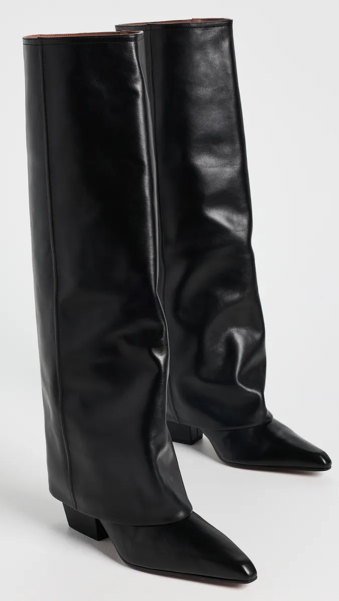 Paris Texas Jane Fold Over Leather Boots 60mm | Thumbnail 4