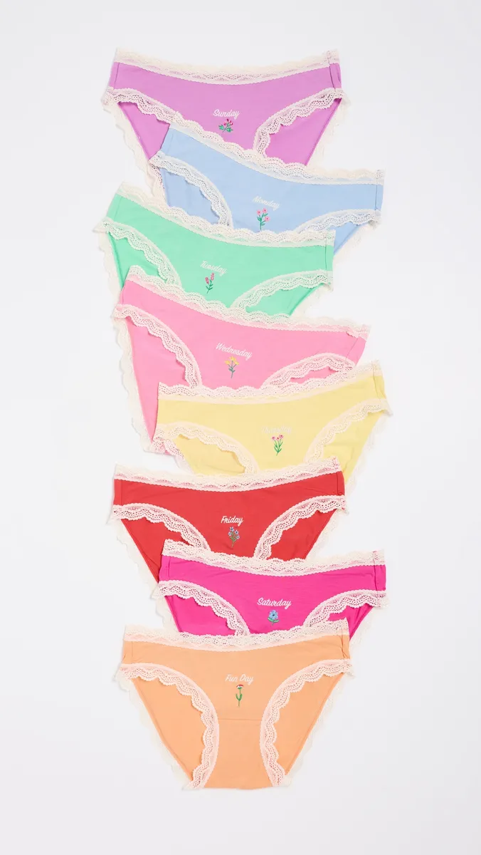 Stripe & Stare Classic Knickers 8 Pack | Thumbnail 2
