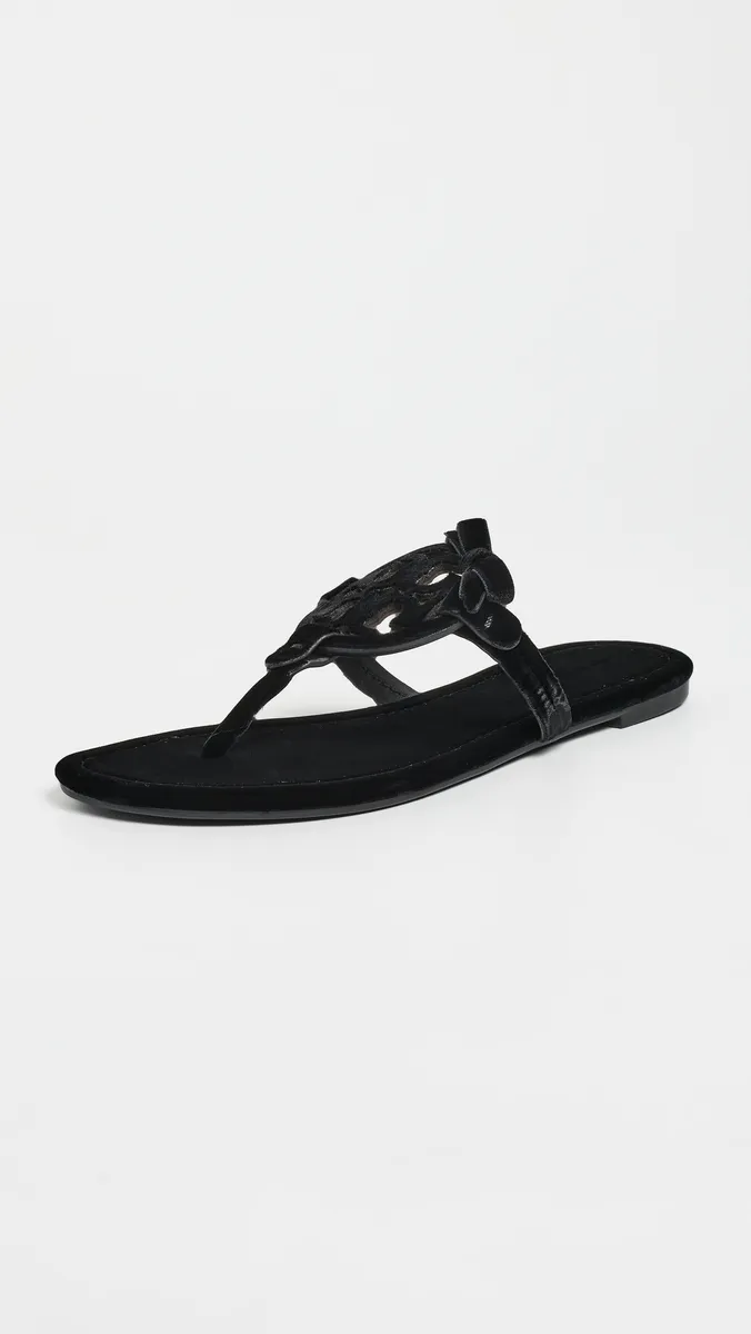 Tory Burch Miller Bow Velvet Sandals | Thumbnail 2 Tory Burch Miller Bow Velvet Sandals | Thumbnail 2