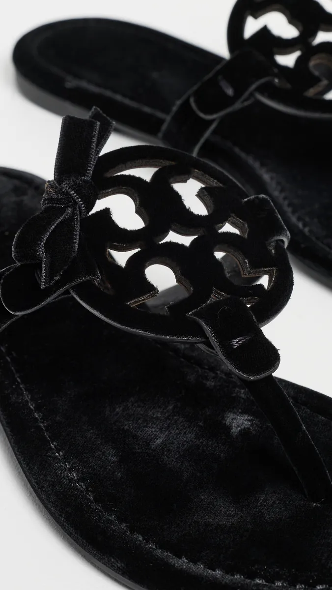 Tory Burch Miller Bow Velvet Sandals | Thumbnail 6 Tory Burch Miller Bow Velvet Sandals | Thumbnail 6
