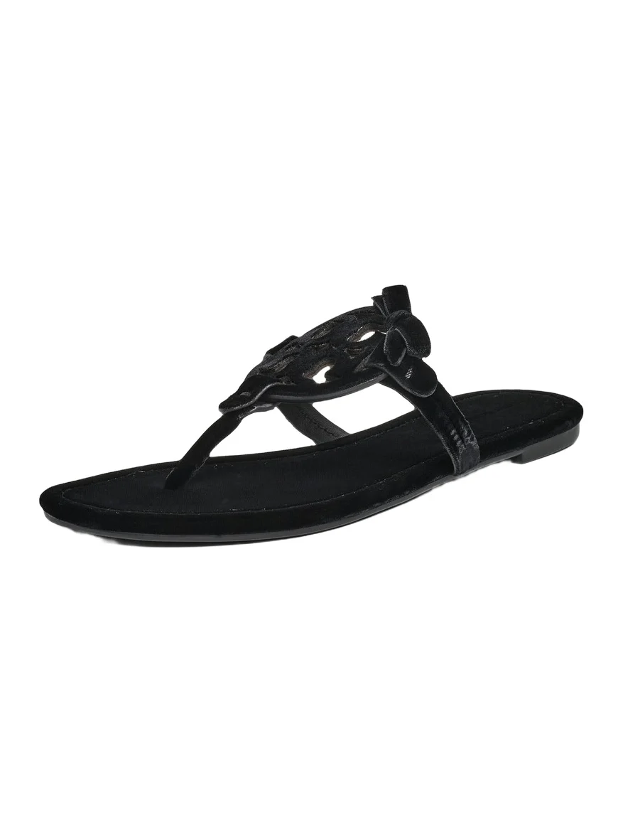 Tory Burch Miller Bow Velvet Sandals