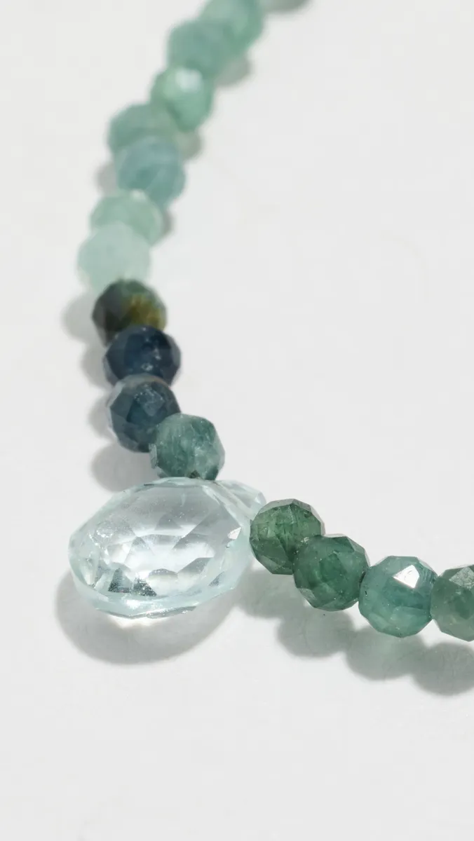 JIA JIA Blue Tourmaline Aqua Raindrop Necklace | Thumbnail 5