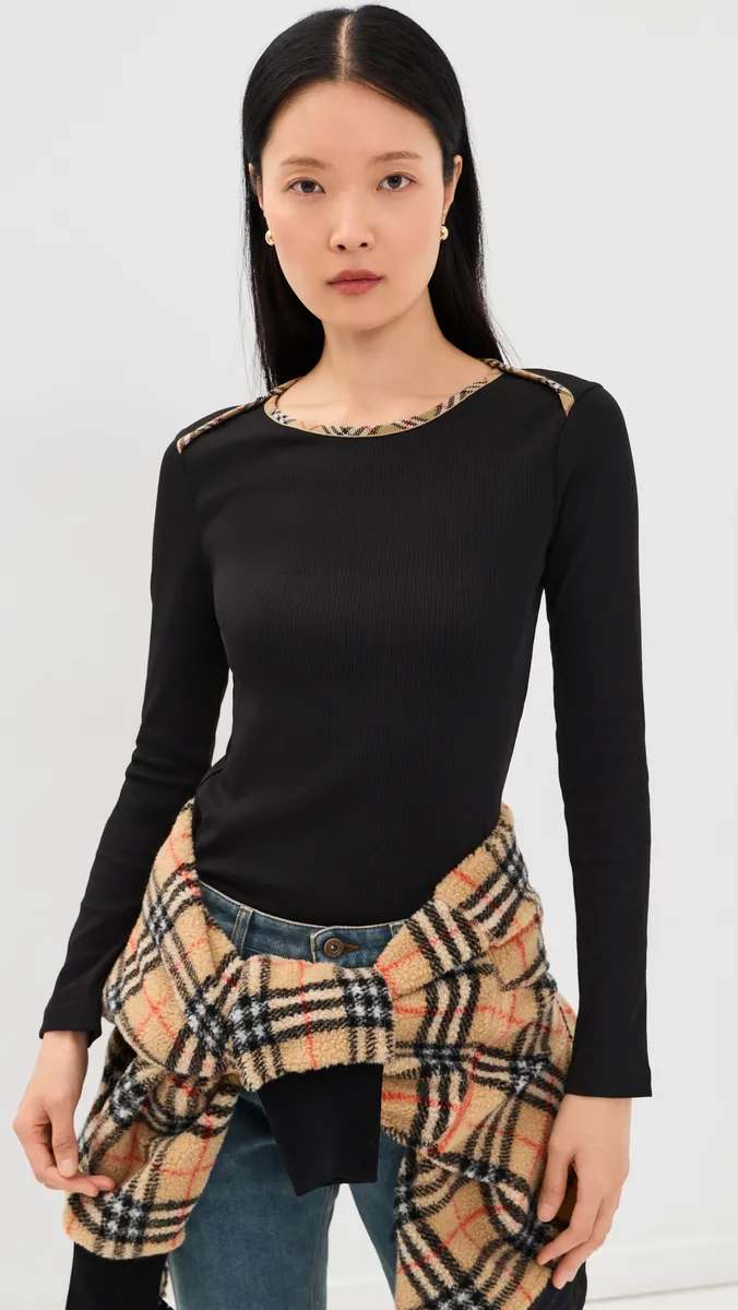Burberry Stephanie Long Sleeve Top | Thumbnail 2 Burberry Stephanie Long Sleeve Top | Thumbnail 2