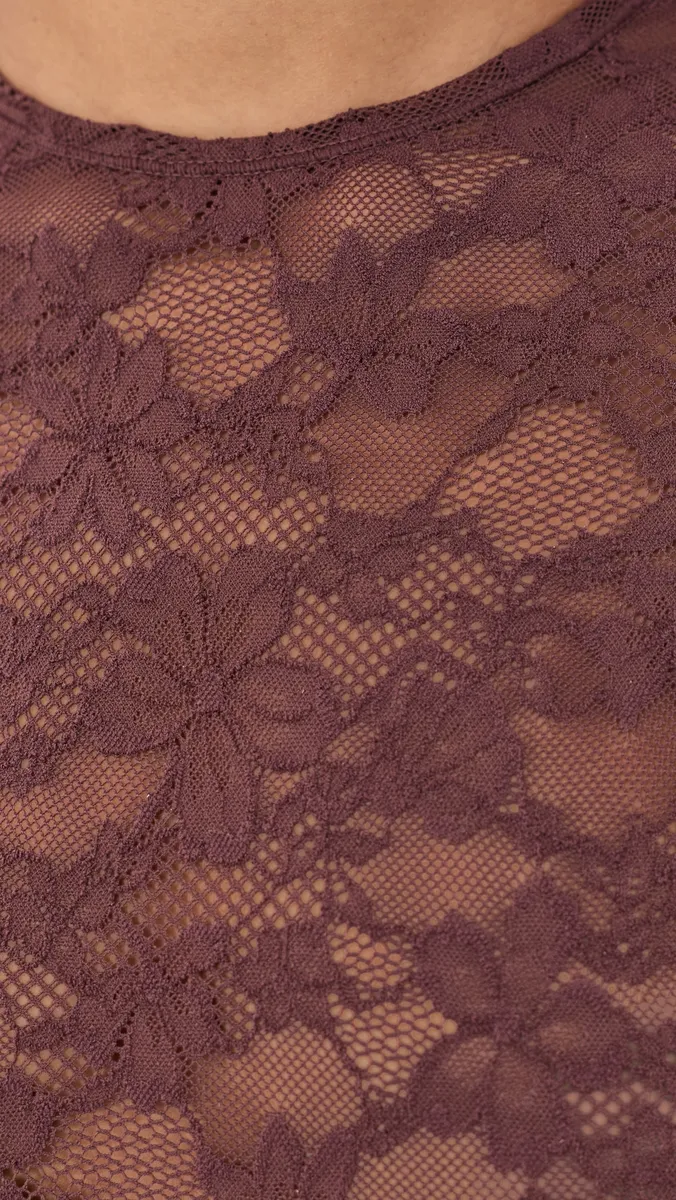 Fleur du Mal Le Stretch Lace Thong Bodysuit | Thumbnail 6