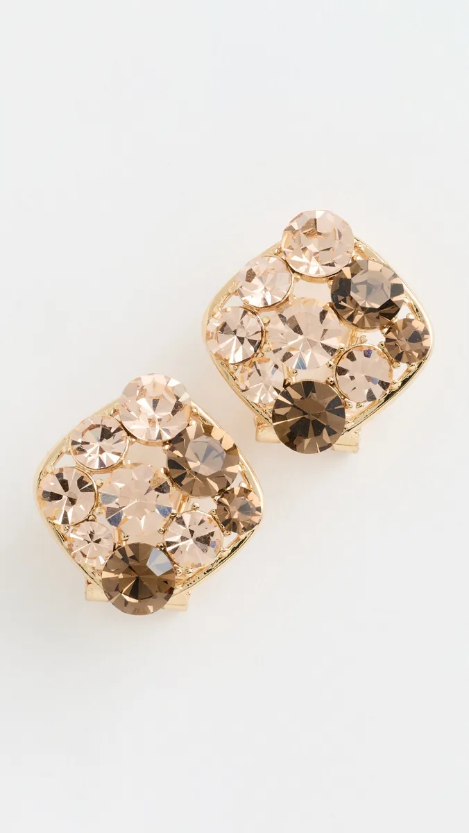 By Adina Eden Cubic Zirconia Diamond Shape Omega Stud Earrings | Thumbnail 2 By Adina Eden Cubic Zirconia Diamond Shape Omega Stud Earrings | Thumbnail 2