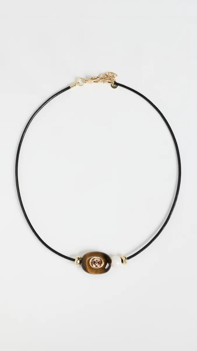 Lacey Ryan Tigers Eye & Pearl Choker Brown | Thumbnail 2 Lacey Ryan Tigers Eye & Pearl Choker Brown | Thumbnail 2