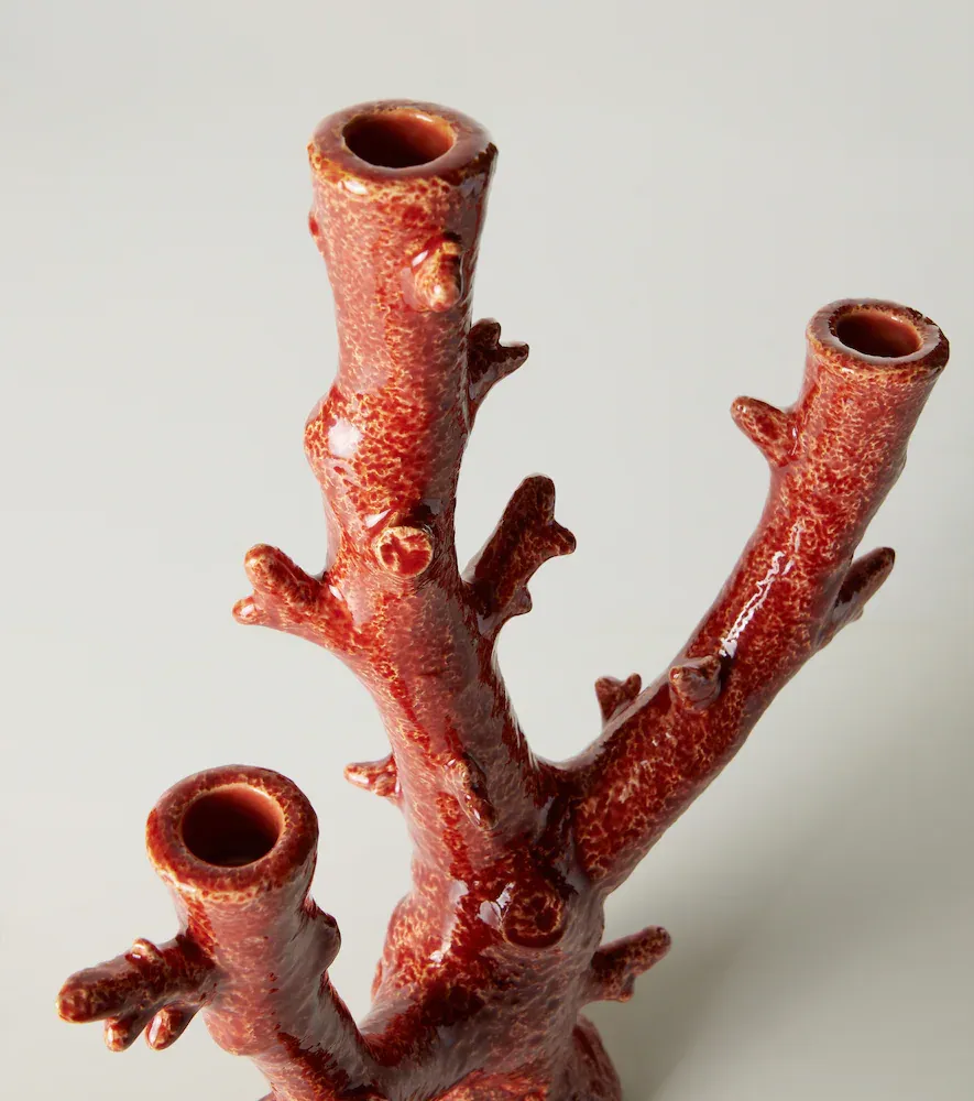 Bordallo Pinheiro Coral earthenware candle holder | Thumbnail 3 Bordallo Pinheiro Coral earthenware candle holder | Thumbnail 3