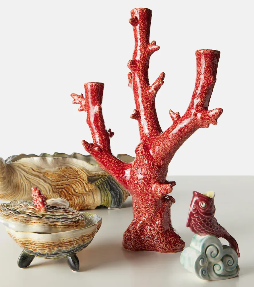 Bordallo Pinheiro Coral earthenware candle holder | Thumbnail 4 Bordallo Pinheiro Coral earthenware candle holder | Thumbnail 4
