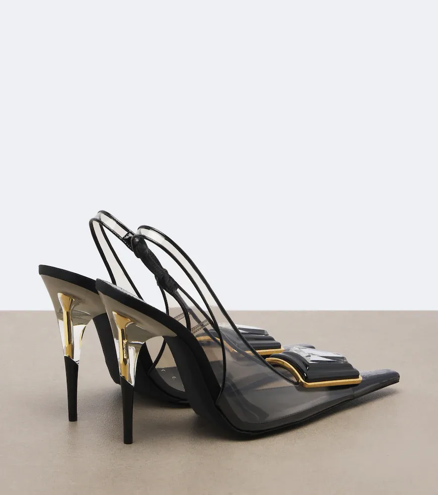 Saint Laurent Sibyl embellished TPU slingback pumps | Thumbnail 3 Saint Laurent Sibyl embellished TPU slingback pumps | Thumbnail 3