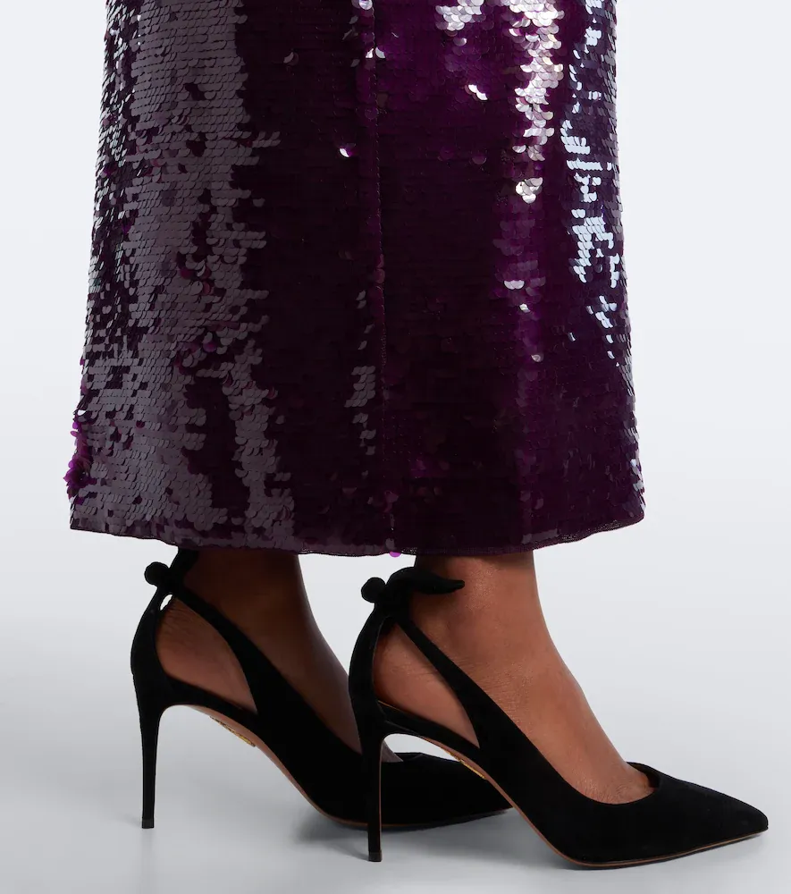 Carolina Herrera Tie-detail sequined cocktail dress | Thumbnail 2