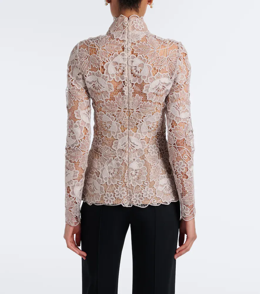 Elie Saab Guipure lace top | Thumbnail 4 Elie Saab Guipure lace top | Thumbnail 4