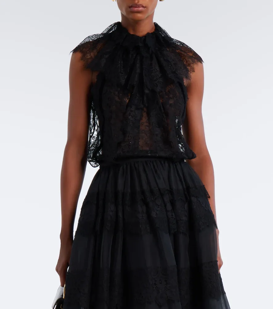 Elie Saab Sheer lace top | Thumbnail 5