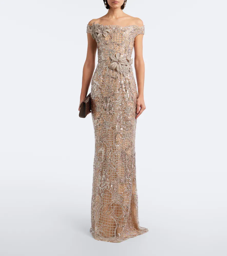 Elie Saab Embellished silk-blend tulle gown | Thumbnail 3 Elie Saab Embellished silk-blend tulle gown | Thumbnail 3