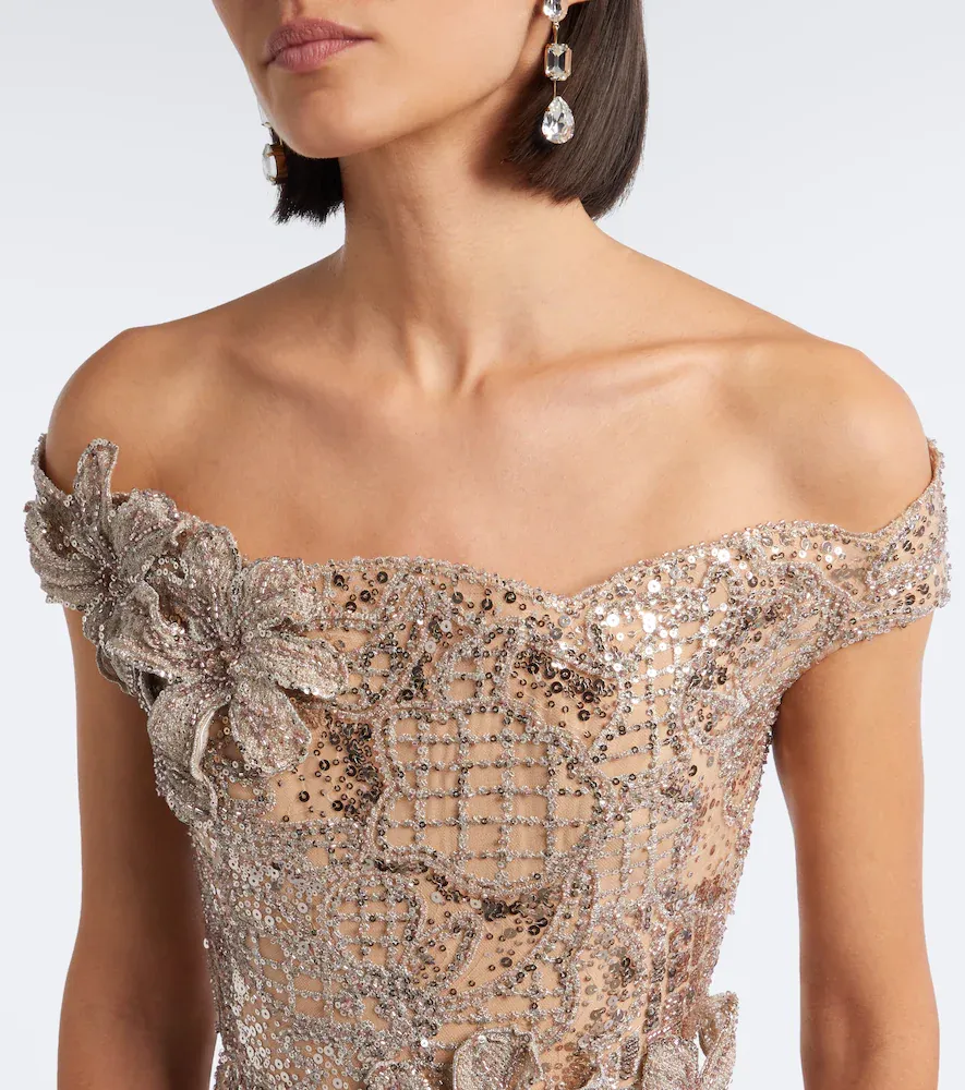 Elie Saab Embellished silk-blend tulle gown | Thumbnail 4 Elie Saab Embellished silk-blend tulle gown | Thumbnail 4
