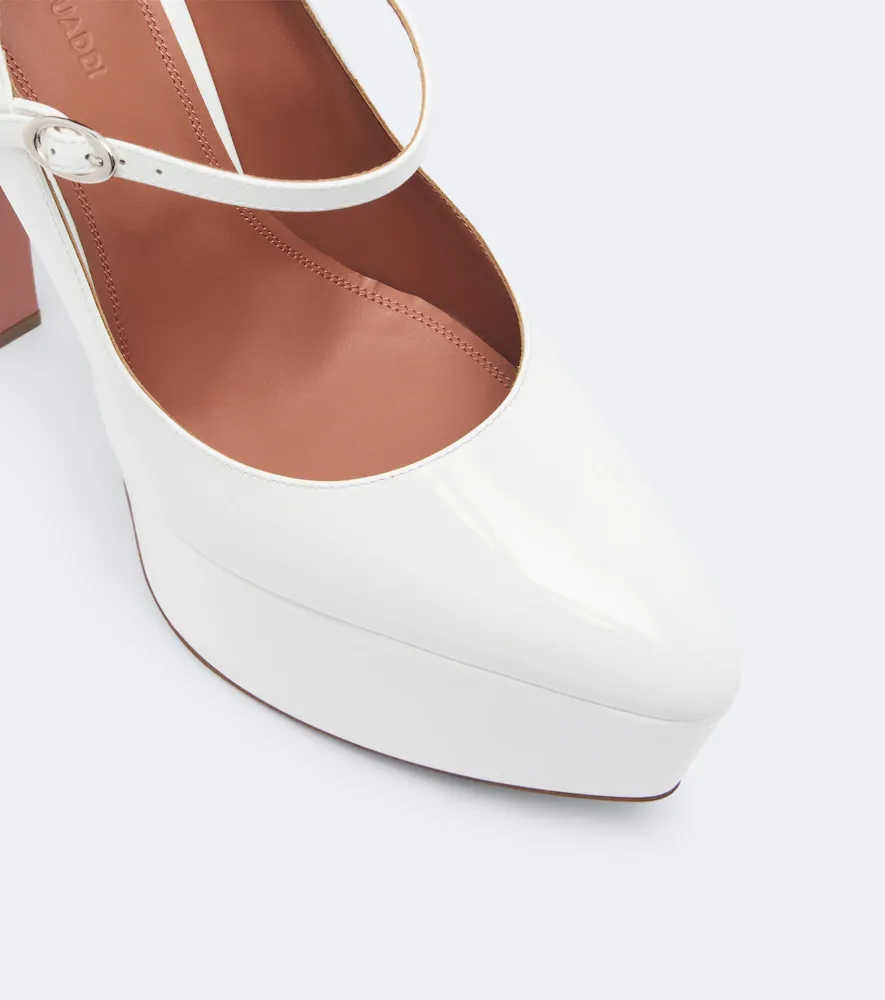 Amina Muaddi Cynthia leather platform Mary Jane pumps | Thumbnail 3
