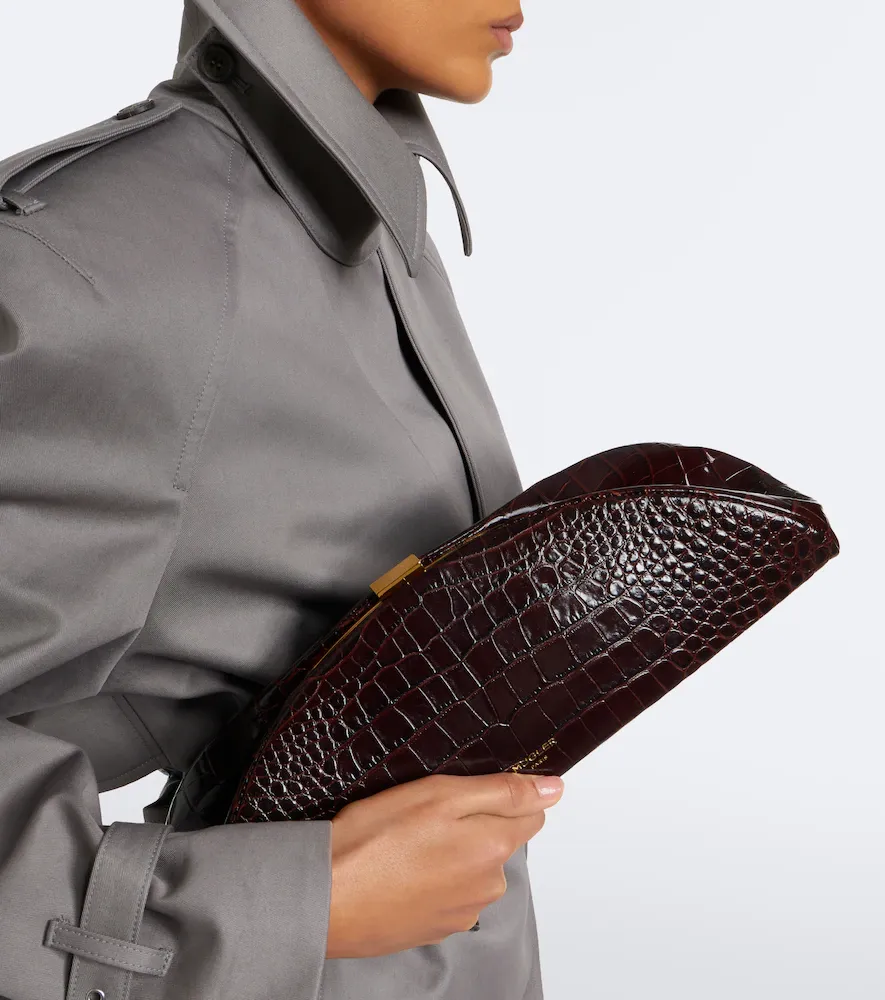 Mugler Lua croc-effect leather clutch | Thumbnail 6 Mugler Lua croc-effect leather clutch | Thumbnail 6