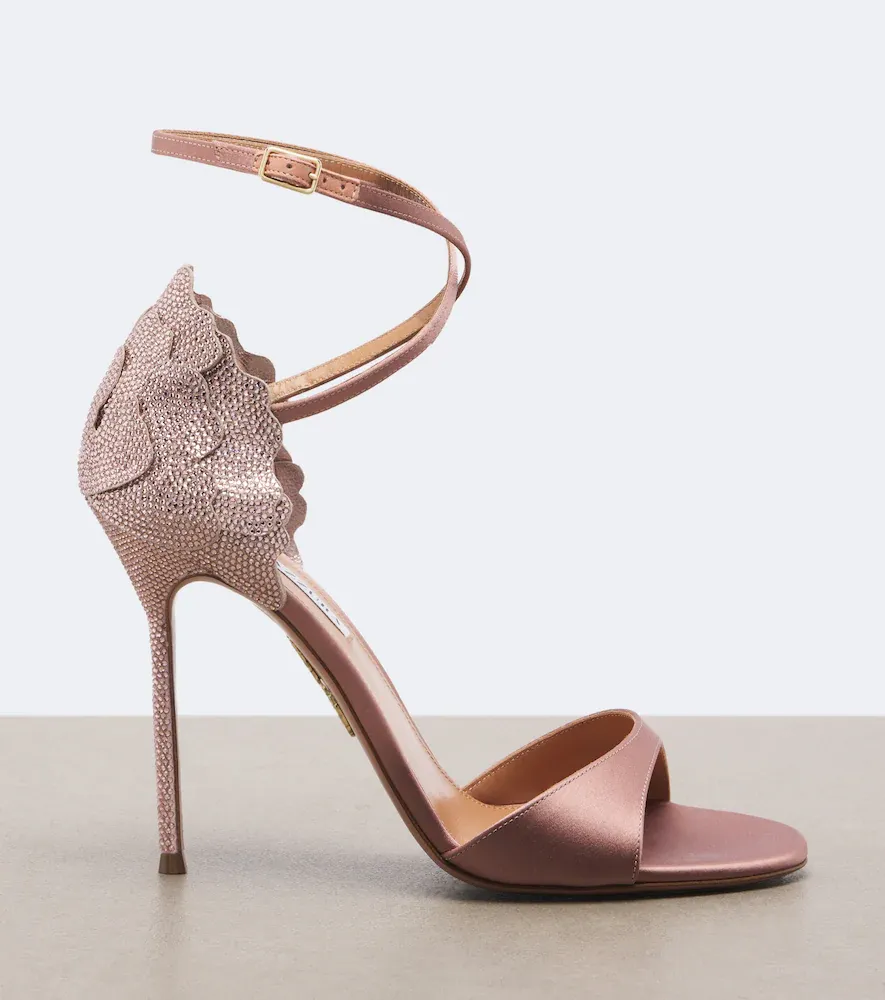Aquazzura Fleur Sauvage embellished satin sandals | Thumbnail 2 Aquazzura Fleur Sauvage embellished satin sandals | Thumbnail 2