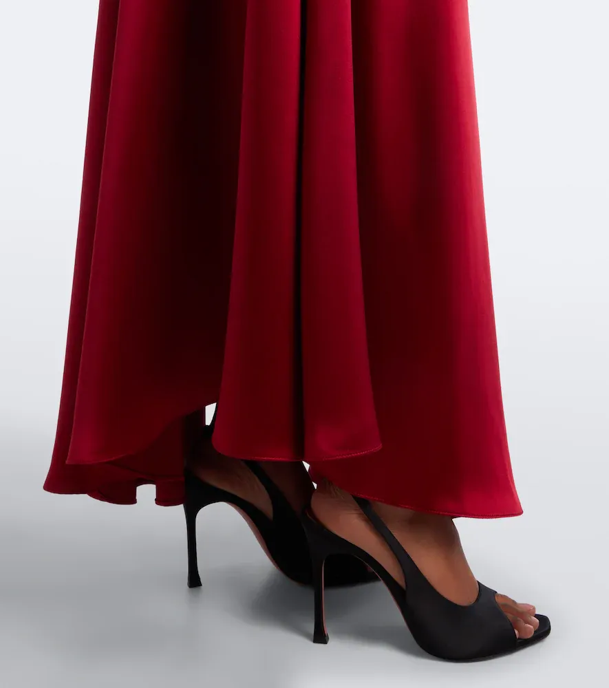 Rodarte Silk satin and velvet midi dress | Thumbnail 7 Rodarte Silk satin and velvet midi dress | Thumbnail 7