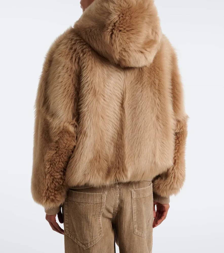 Brunello Cucinelli Monili shearling hooded shearling jacket | Thumbnail 2
