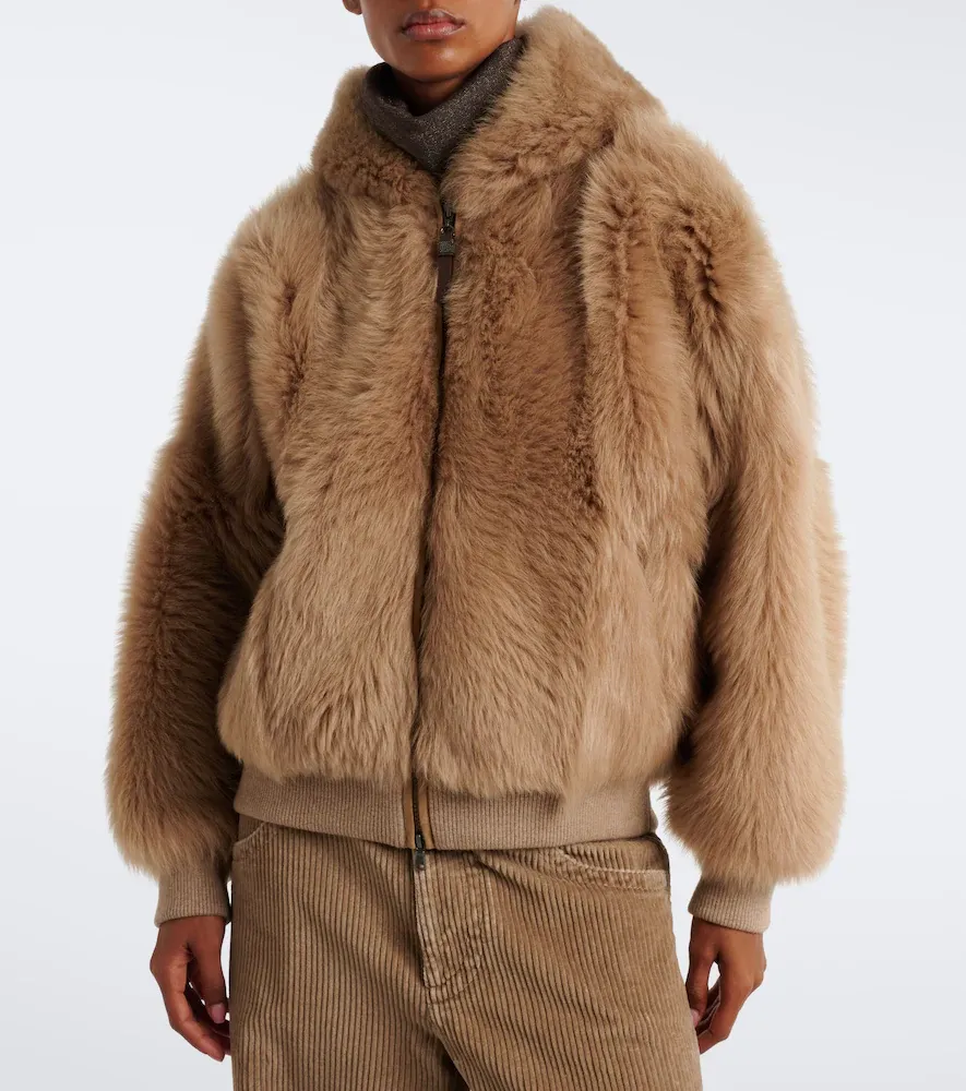 Brunello Cucinelli Monili shearling hooded shearling jacket | Thumbnail 3
