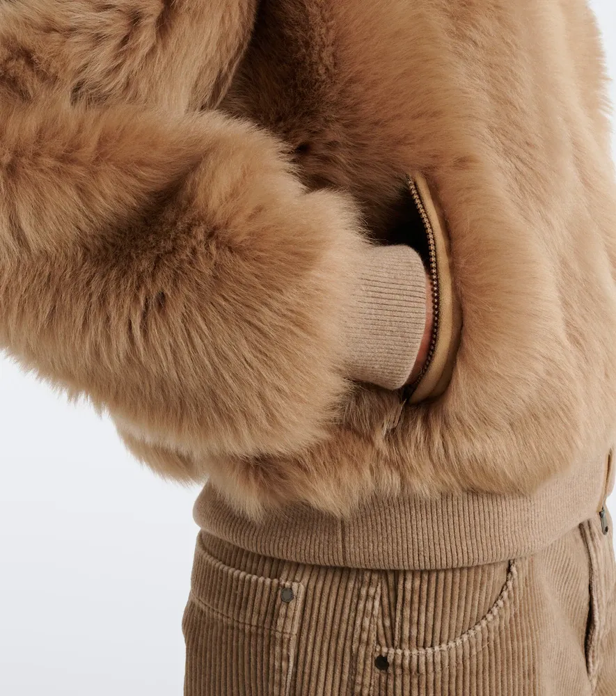 Brunello Cucinelli Monili shearling hooded shearling jacket | Thumbnail 6