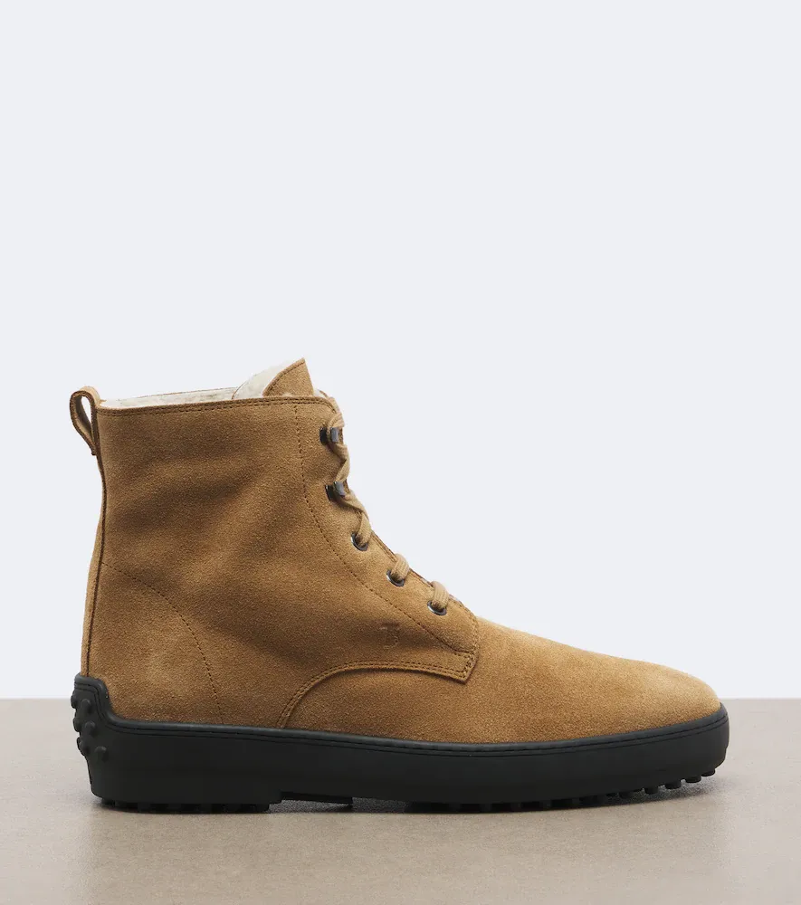 Tod's Gommino shearling-lined suede lace-up boots | Thumbnail 2 Tod's Gommino shearling-lined suede lace-up boots | Thumbnail 2