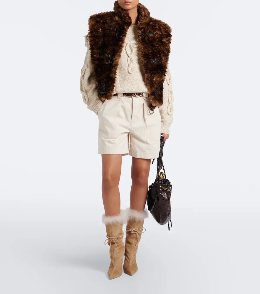 Paris Texas Lidia shearling-trimmed suede ankle boots | Thumbnail 5