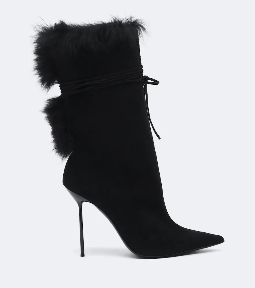 Paris Texas Lidia shearling-trimmed suede ankle boots | Thumbnail 3 Paris Texas Lidia shearling-trimmed suede ankle boots | Thumbnail 3
