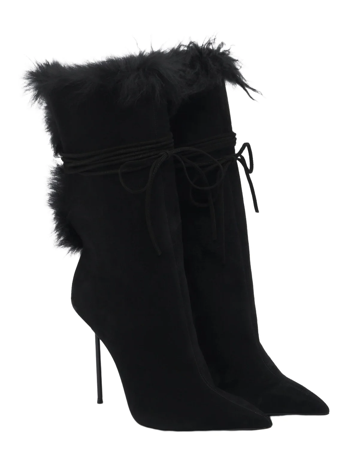 Lidia shearling-trimmed suede ankle boots Lidia shearling-trimmed suede ankle boots